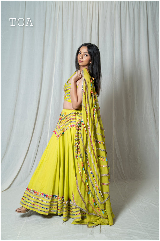 Taam Jham Dupatta Lime Green
