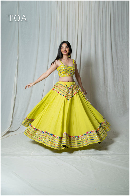 Taam Jham 3.O Skirt Lime Green