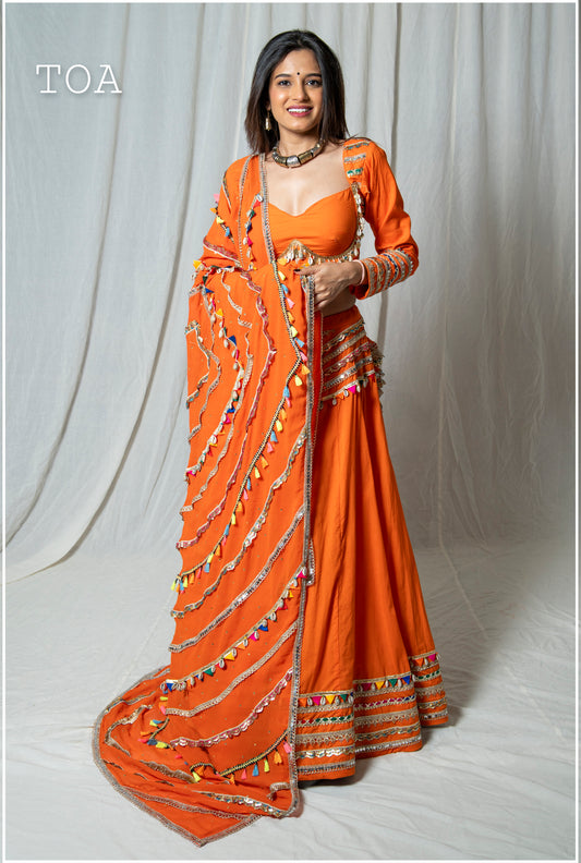 Taam Jham Dupatta Orange