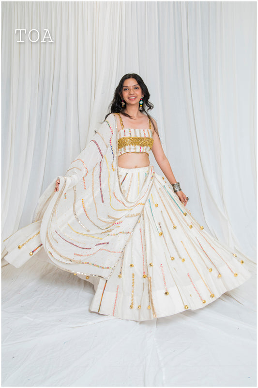 Shades of Border - BKD 1.O Skirt - Off White