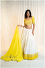 Multi Wooden Bead Skirt Off White to Lime Yellow