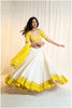 Multi Wooden Bead Skirt Off White to Lime Yellow