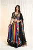 Multi Mirror Dupatta Georgette - Black