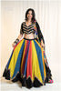 Bandhani Skirt Only - Multi - Black