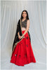 3 MULTI MIRROR DOTS SKIRT ONLY - Red