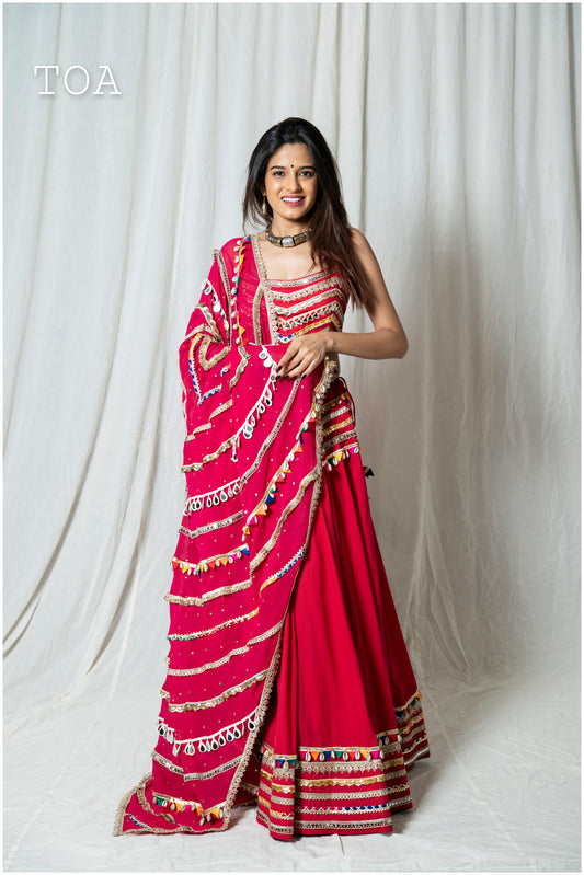 Taam Jham Dupatta Pink