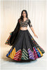 Penta Multi Bandhani Georgette Set - Black EL