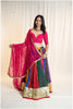 Multi Bandhani Georgette Lampi Set - Pink