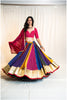 Multi Bandhani Georgette Lampi Set - Pink