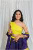 Shades Of Solid - Off Shoulder Wave Outfit - Lilac Purple