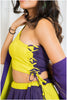 Shades Of Solid - Off Shoulder Wave Outfit - Lilac Purple