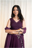 Mirror & Bandhani Georgette Set - Wine