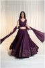 Mirror & Bandhani Georgette Set - Wine