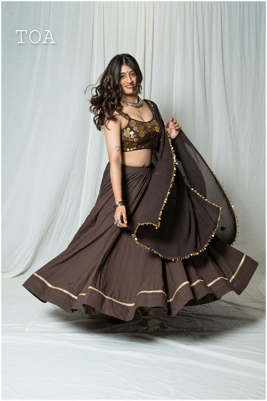 Tamba Twirl Skirt Coffee