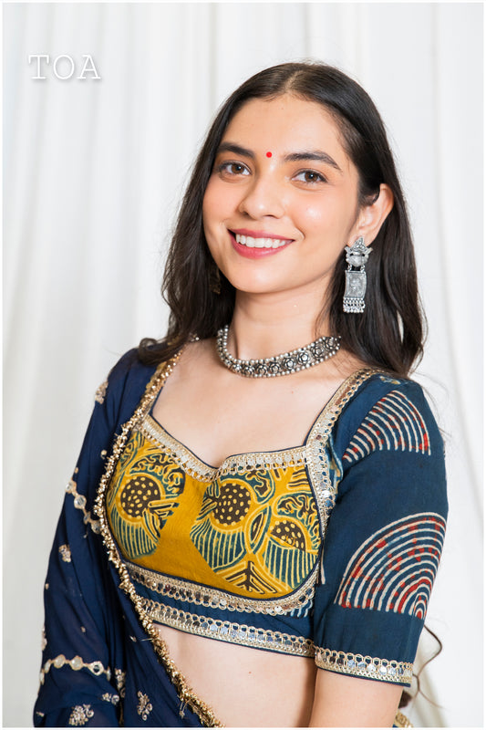 Shades Of Ajrakh - Indigo EL Top