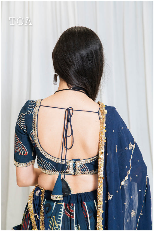 Shades Of Ajrakh - Indigo EL Top