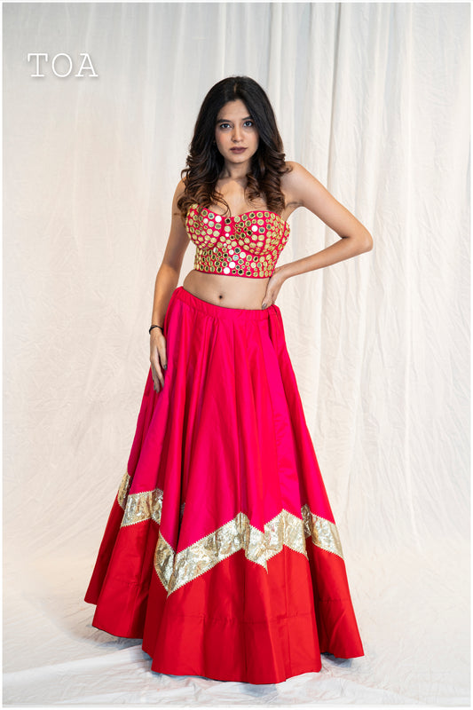 Laal Rani Lampi Skirt