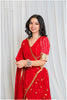 Shades Of Mirror - Sequin Sitara Golden Mirror & Lampi Outfit - Red
