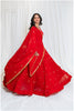 Shades Of Mirror - Sequin Sitara Golden Mirror & Lampi Outfit - Red