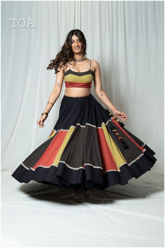 Twirl & Drop Skirt Only - Black