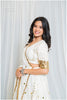 Shades Of Mirror - Sequin Sitara Golden Mirror & Lampi Outfit - Off White