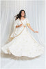 Shades Of Mirror - Sequin Sitara Golden Mirror & Lampi Outfit - Off White