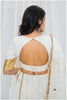 Shades Of Mirror - Sequin Sitara Golden Mirror & Lampi Outfit - Off White