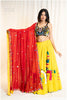 Pop Up Mirror Work Dupatta - Red