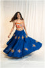 Royal Blue Multi Mirror Work Skirt