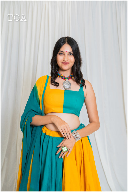 Shades Of Solid - Dual Shade Rama to Yellow Outfit