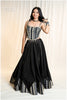 Kashmiri Top & Skirt - Black & Black