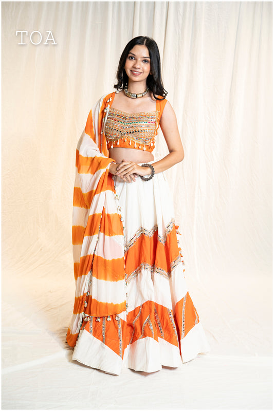 Double Trio Offwhite to Orange Set