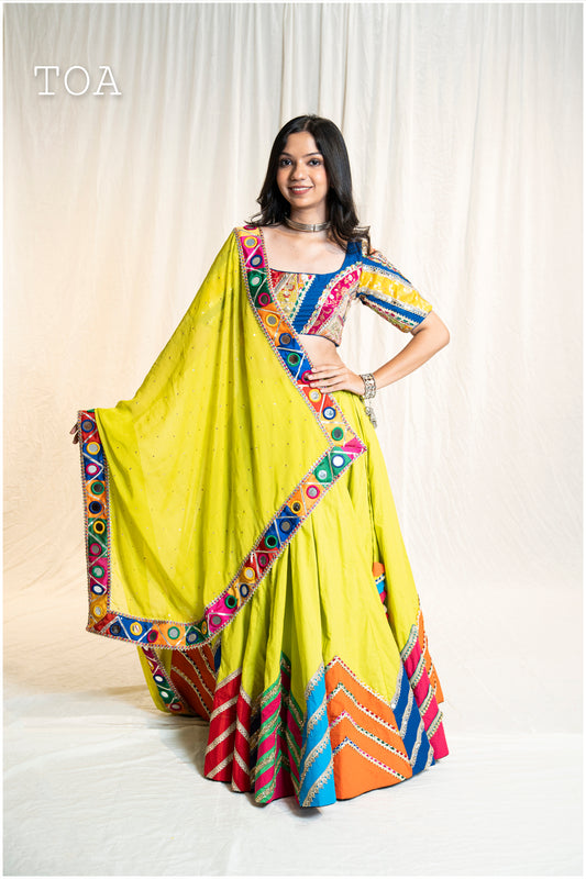 Pentacolor Parade - Lime Green Skirt Only
