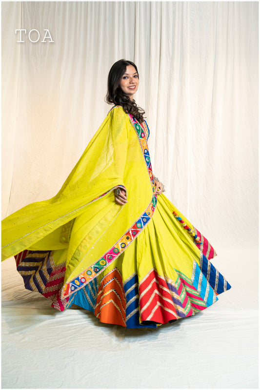 Pentacolor Parade - Lime Green Skirt Only