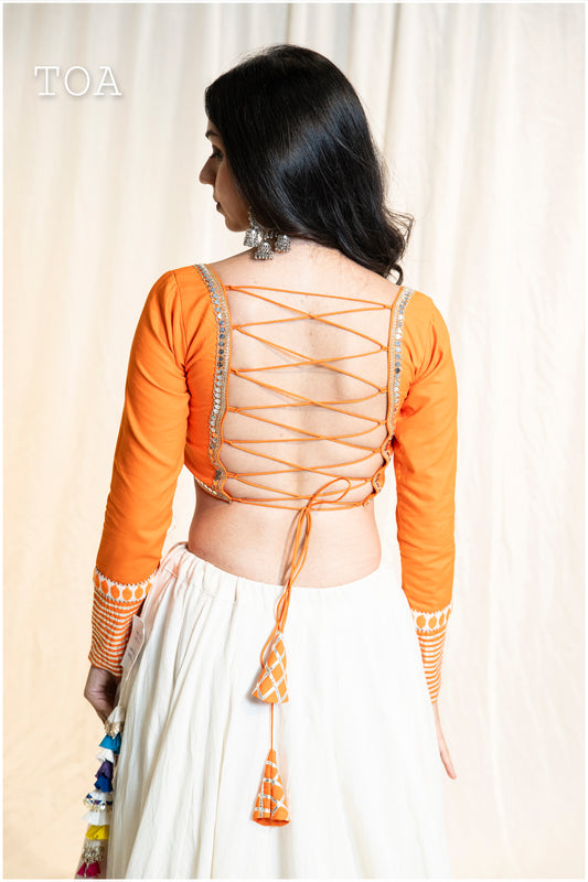 Kashmiri Top - Orange FL