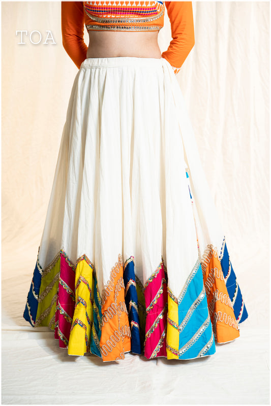 Pentacolor Parade - Off white Skirt Only