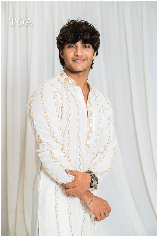 Shades Of Threads - Kurta - Off Whte