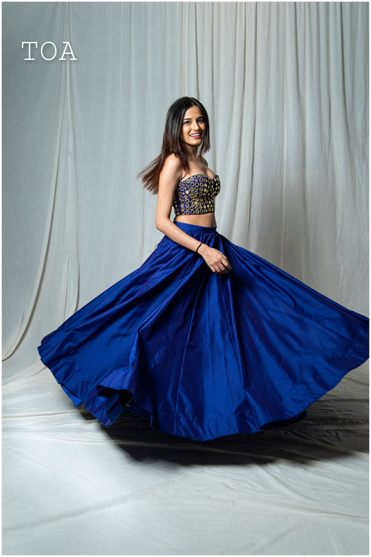 Flary Fleek Skirt - Royal Blue