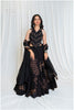Shades Of Ajrakh Collection- Applique Ajrakh Gamthi Outfit - Black