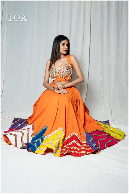 Pentacolor Parade Orange Skirt Only