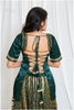 Shades Of Ajrakh - Mashru Handblock Top Green - EL