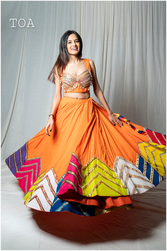 Pentacolor Parade Orange Skirt Only