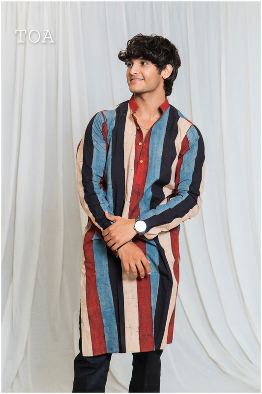 Shades Of Ajrakh - Stripe