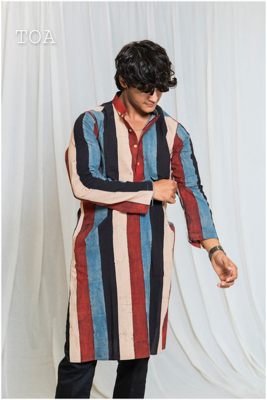 Shades Of Ajrakh - Stripe