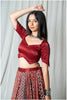 Premium Design Gaji Blouse (Maroon - EL)