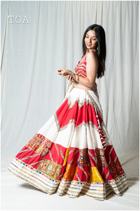 Ganga Jamna Skirt Only
