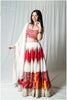 Multi Mirror Border Off White Sequins Dupatta Only