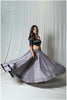Textured Silk Sequins Skirt Only - Grey