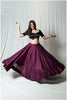 Textured Silk Sequins Skirt Only - Wine