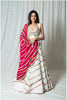 Off White To Pink ZigZag Zariya Skirt Set